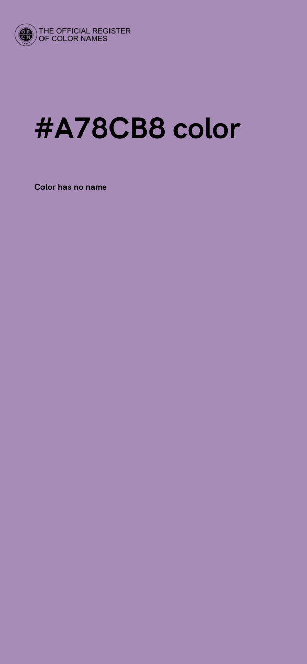 #A78CB8 color image