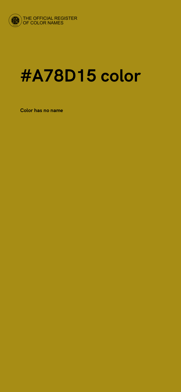 #A78D15 color image