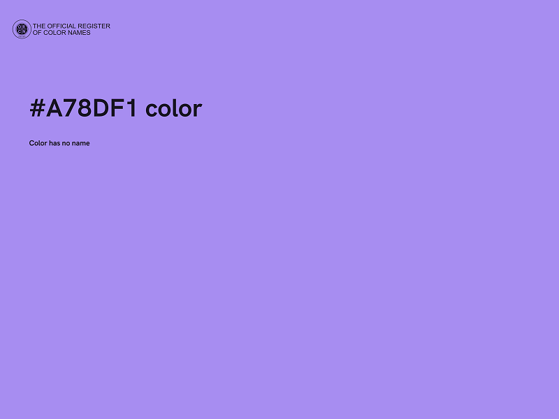 #A78DF1 color image