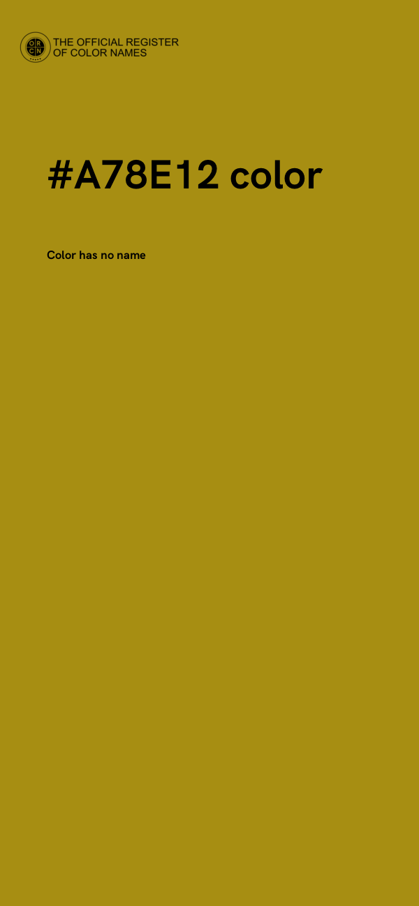 #A78E12 color image