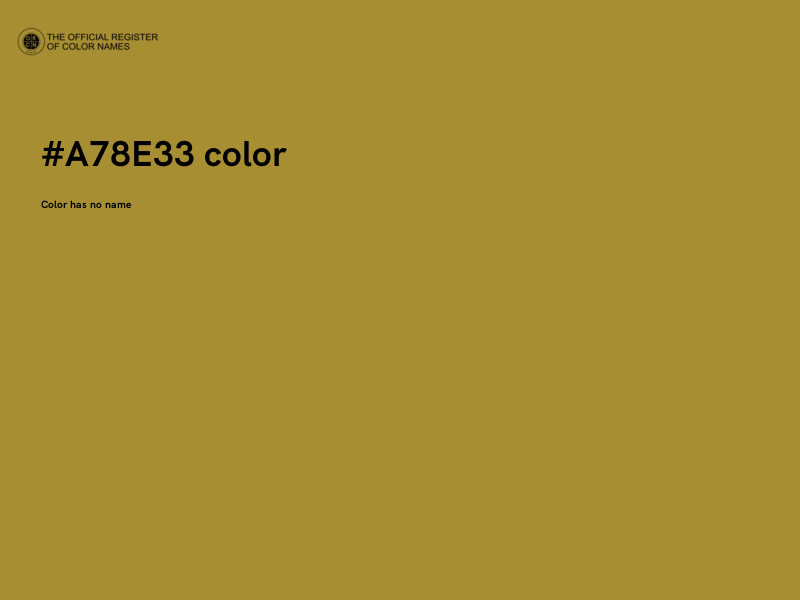 #A78E33 color image