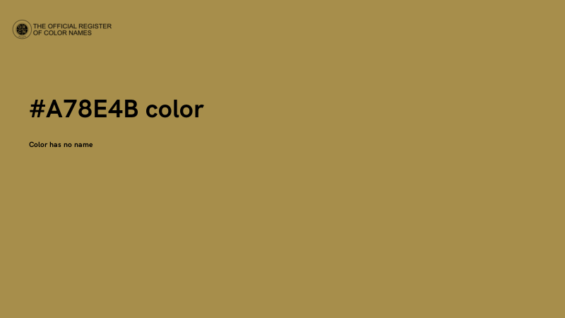 #A78E4B color image