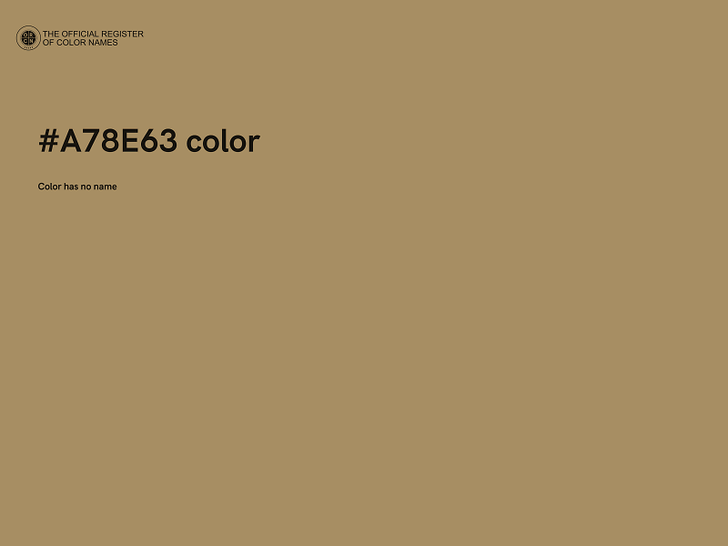 #A78E63 color image