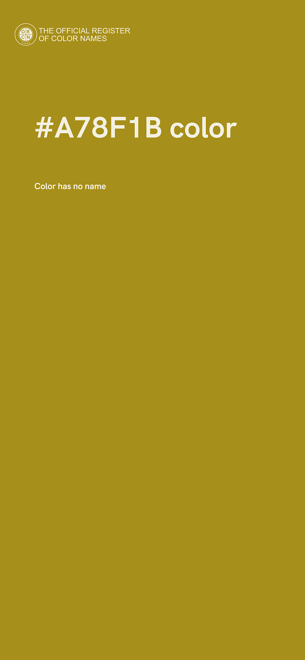 #A78F1B color image