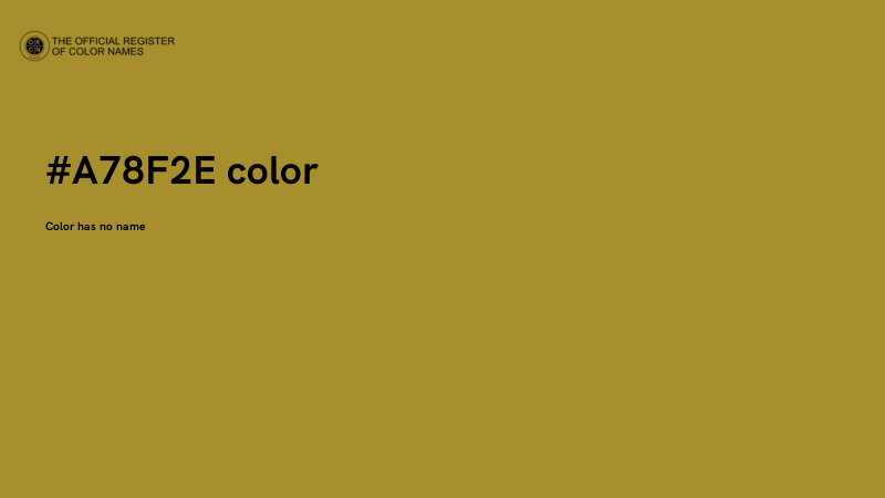 #A78F2E color image