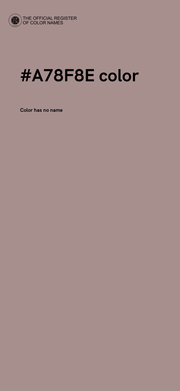#A78F8E color image