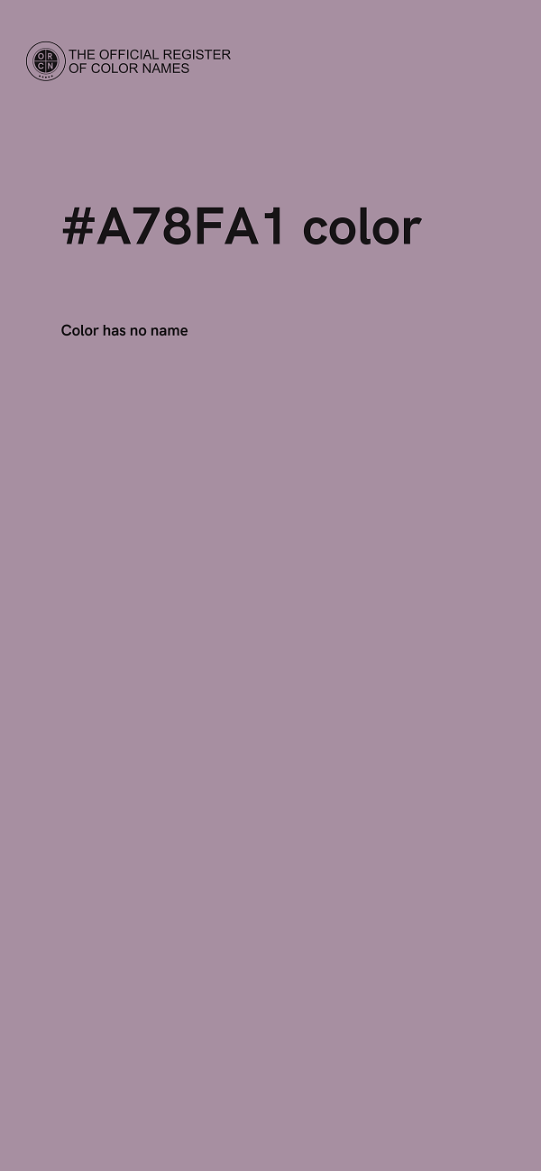 #A78FA1 color image
