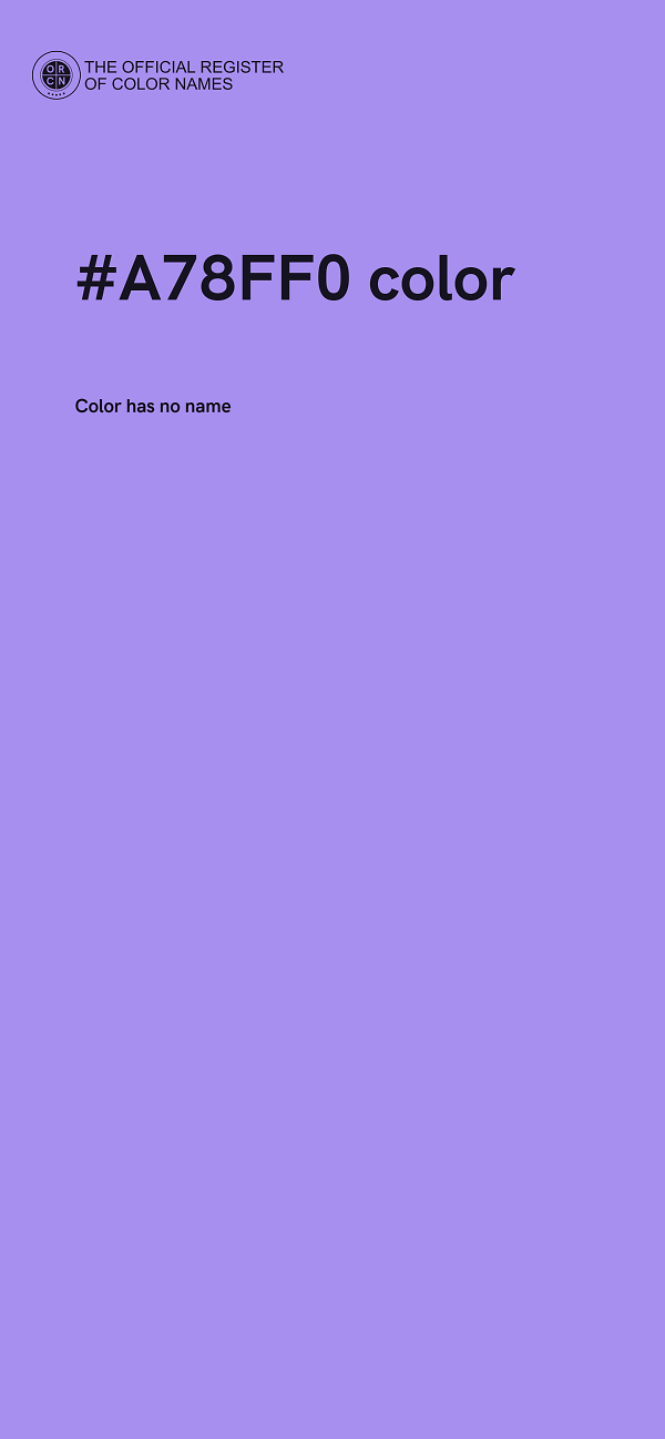 #A78FF0 color image