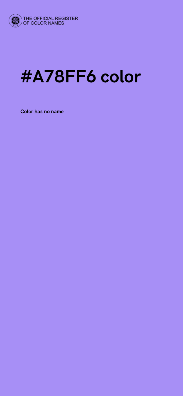 #A78FF6 color image