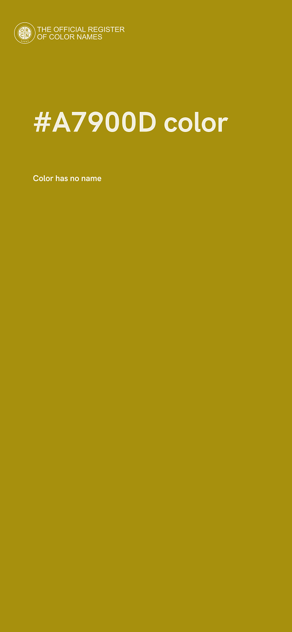 #A7900D color image