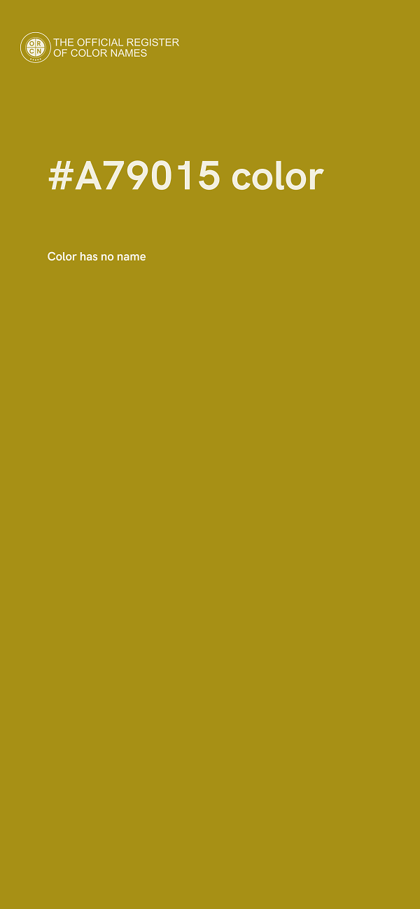 #A79015 color image