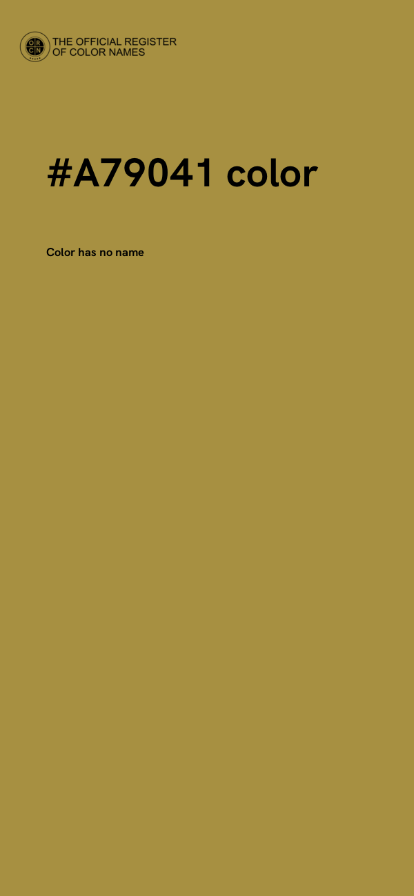 #A79041 color image