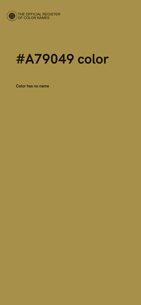 #A79049 color image