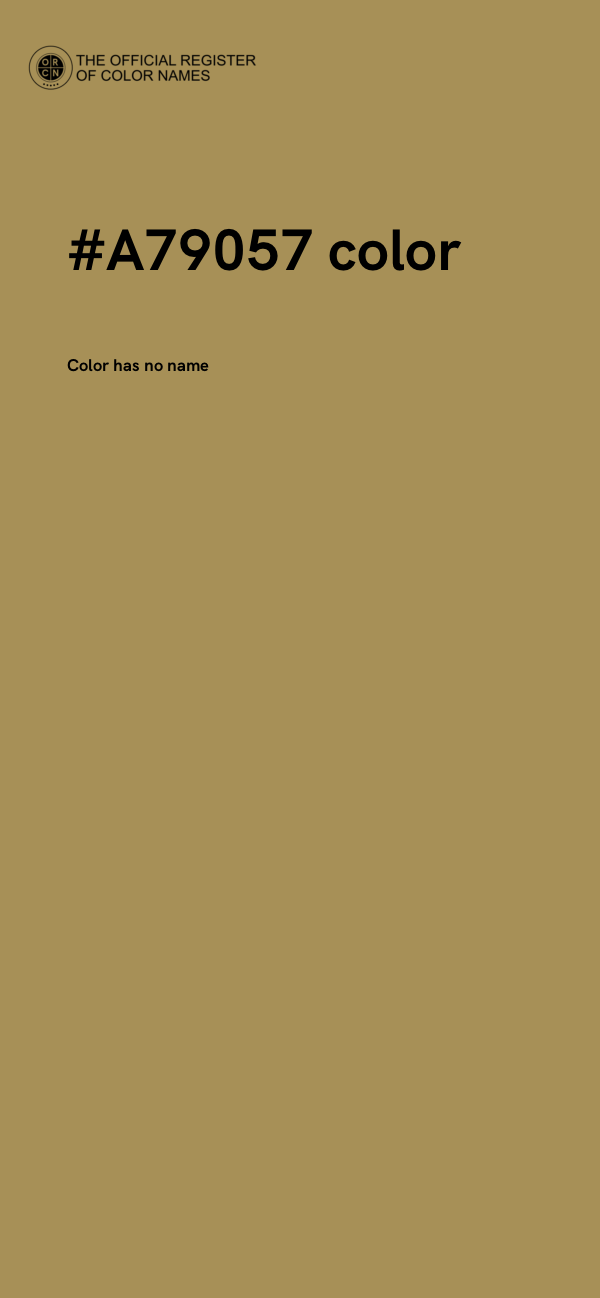 #A79057 color image