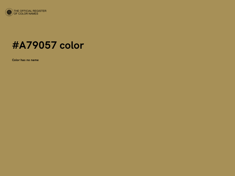 #A79057 color image