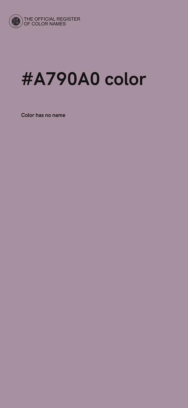 #A790A0 color image