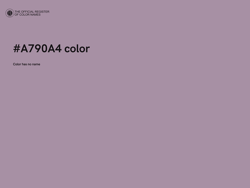 #A790A4 color image