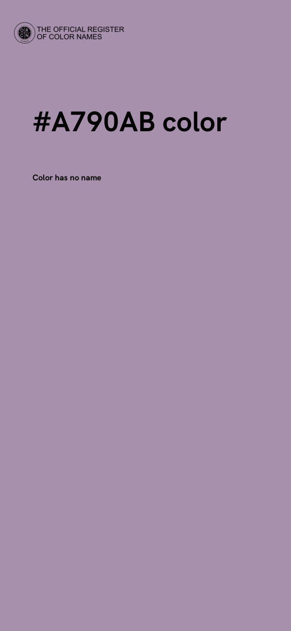 #A790AB color image