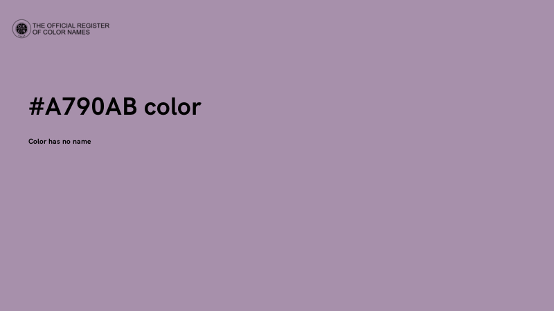 #A790AB color image
