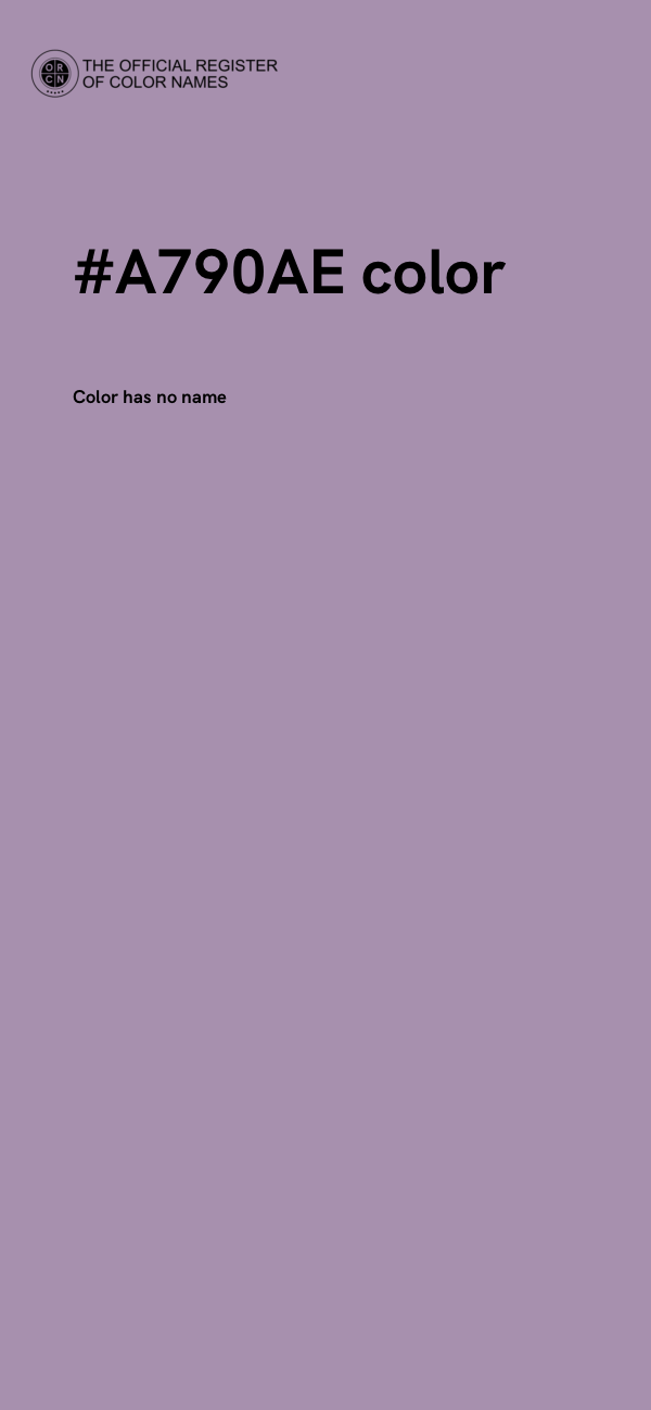 #A790AE color image