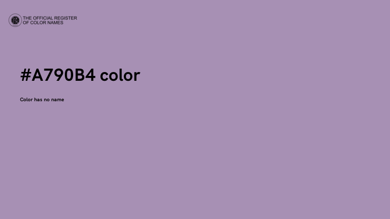 #A790B4 color image