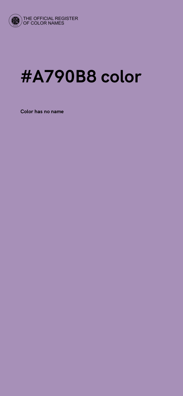 #A790B8 color image