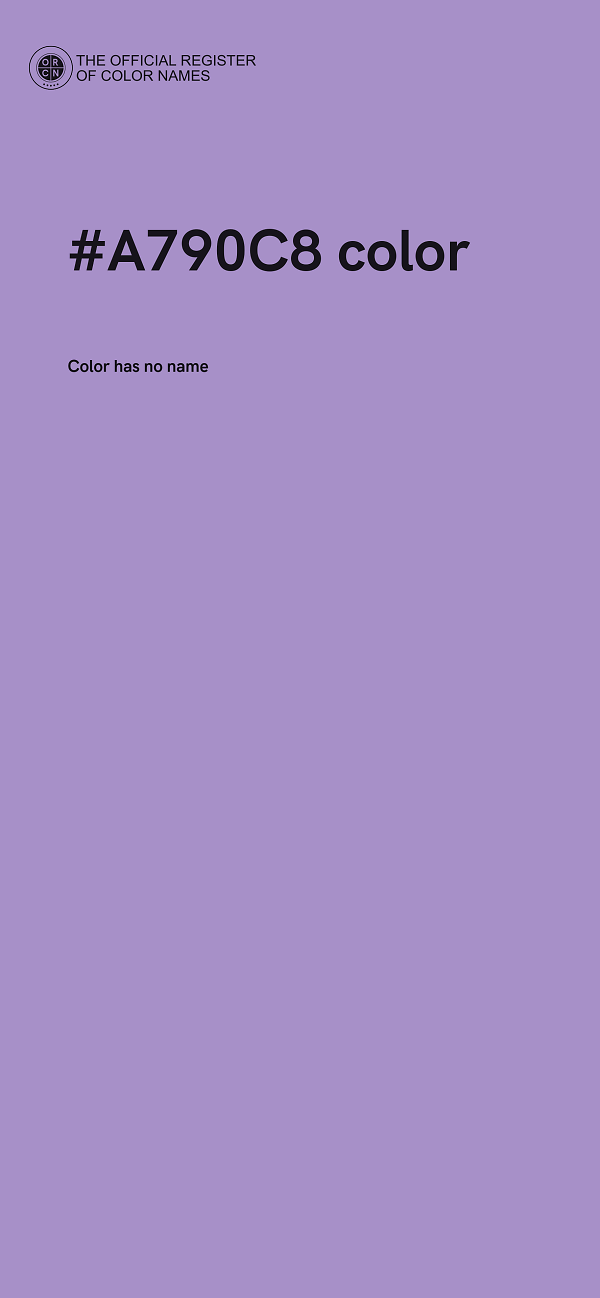 #A790C8 color image