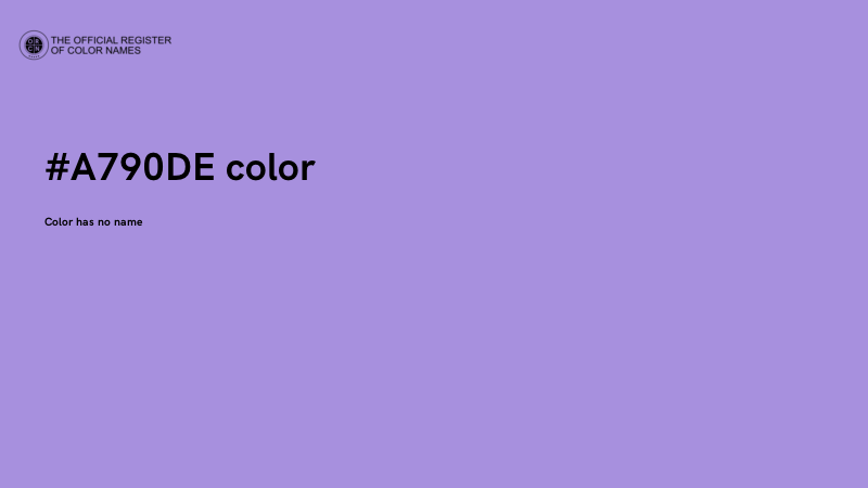 #A790DE color image