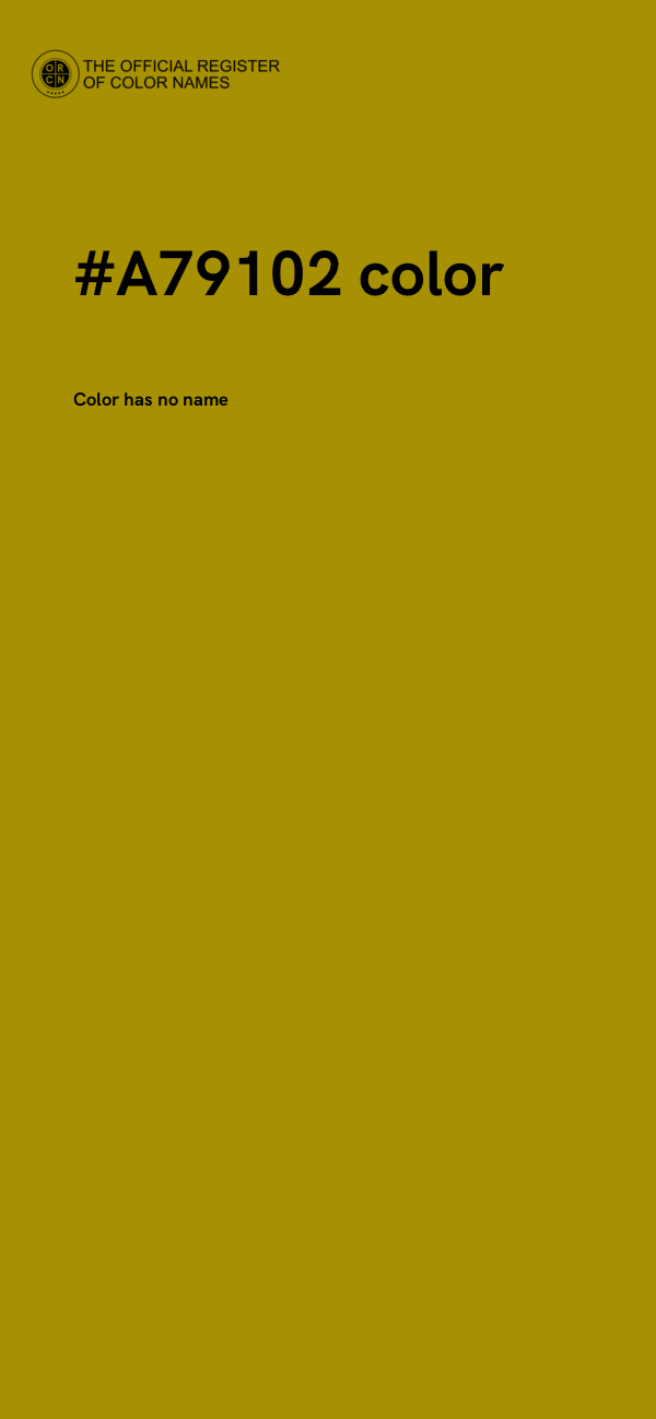 #A79102 color image