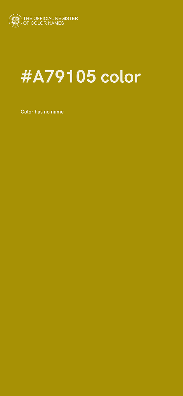 #A79105 color image