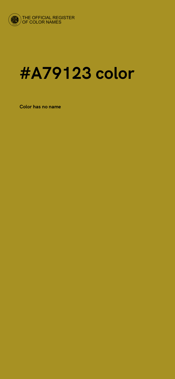 #A79123 color image