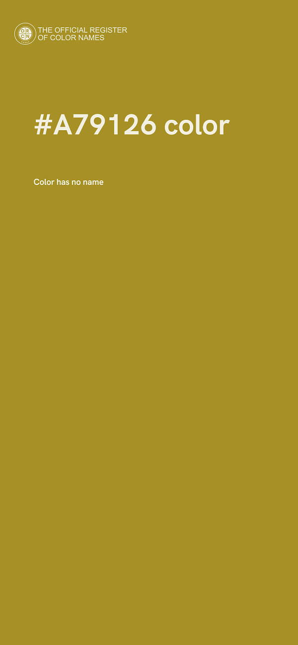 #A79126 color image