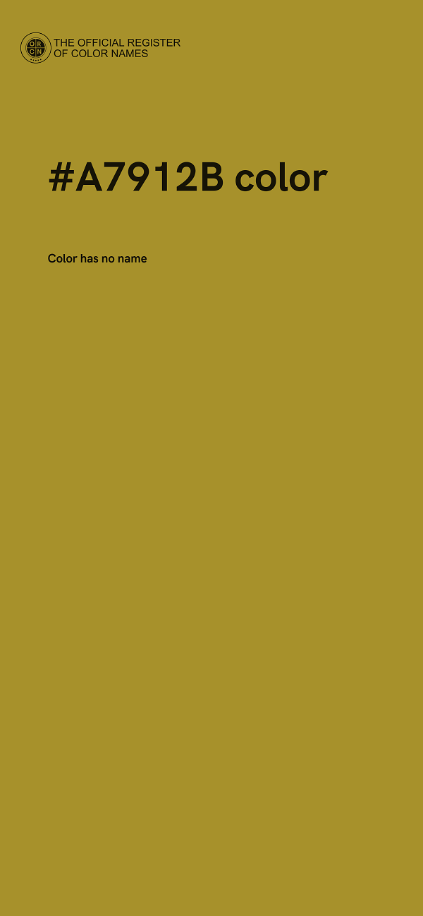 #A7912B color image