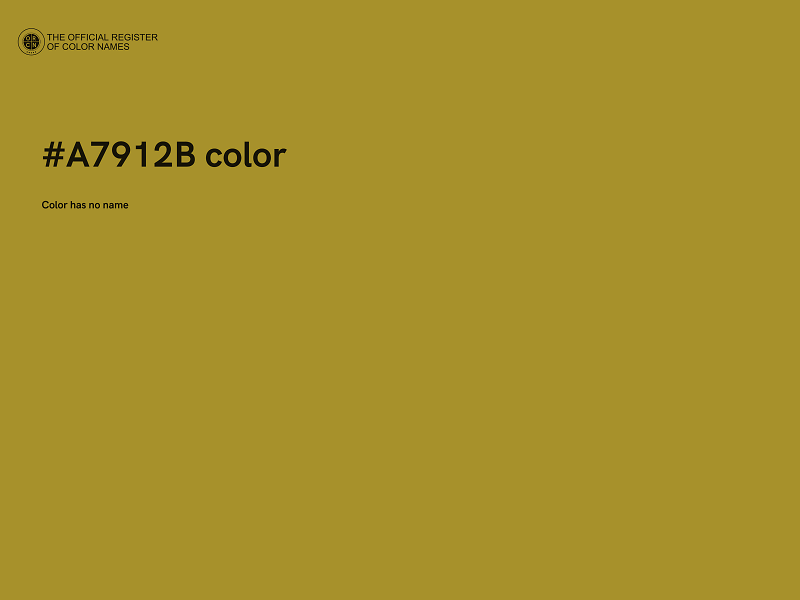 #A7912B color image
