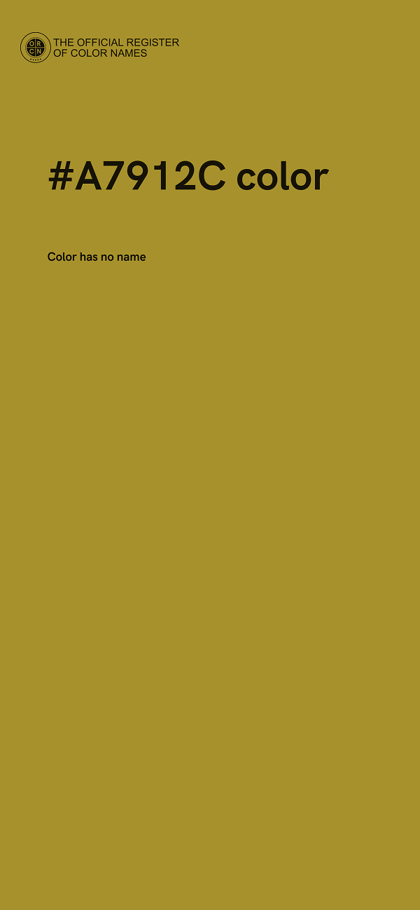 #A7912C color image