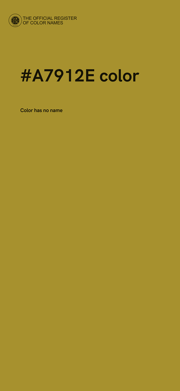 #A7912E color image