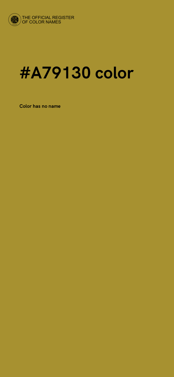#A79130 color image