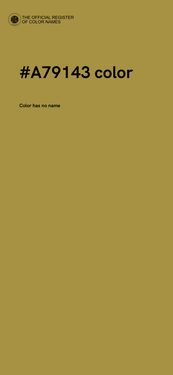 #A79143 color image