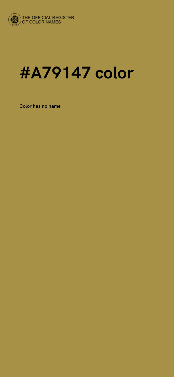 #A79147 color image