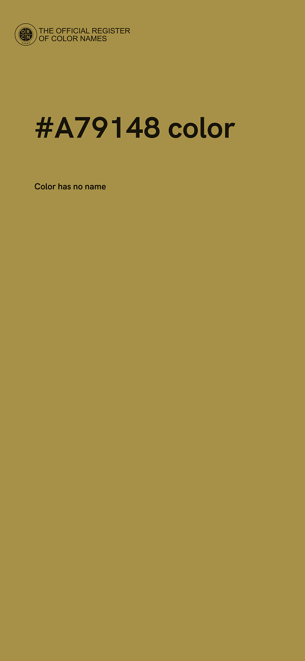 #A79148 color image