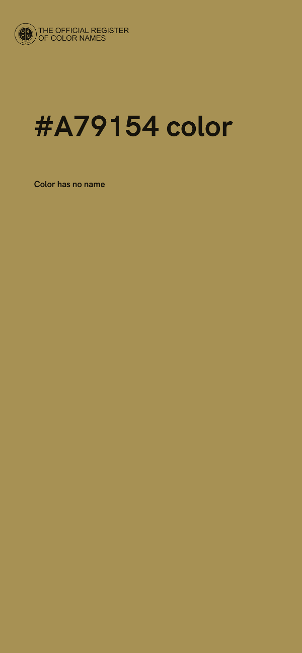 #A79154 color image