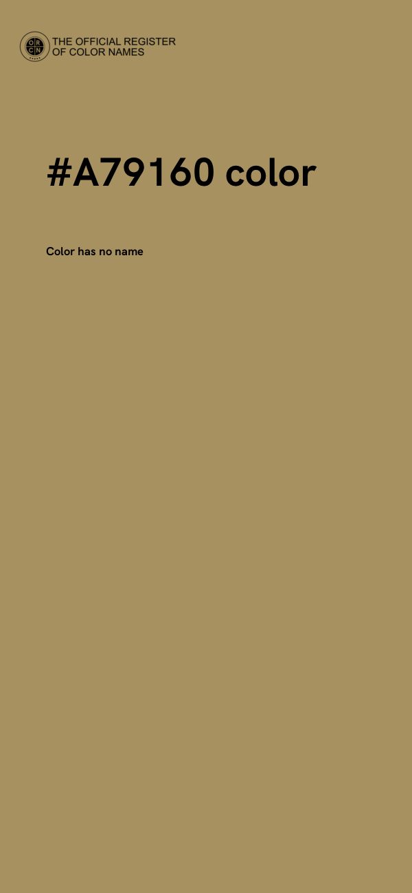 #A79160 color image