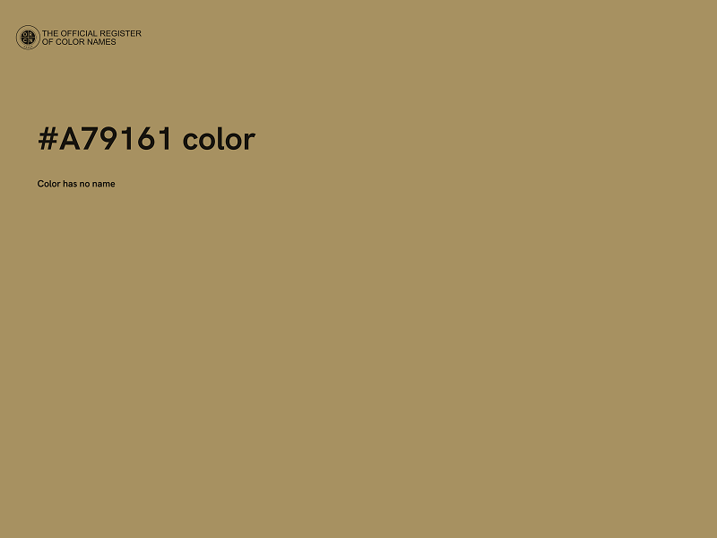 #A79161 color image