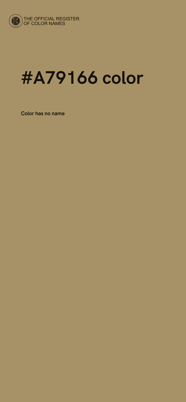 #A79166 color image
