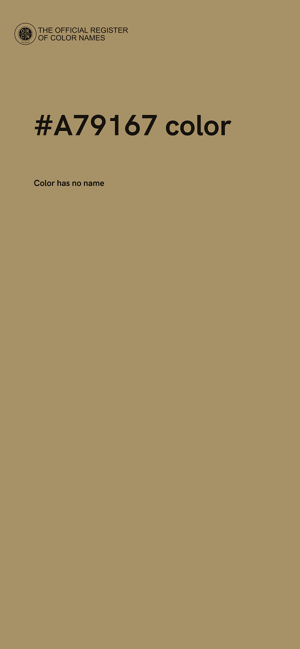 #A79167 color image