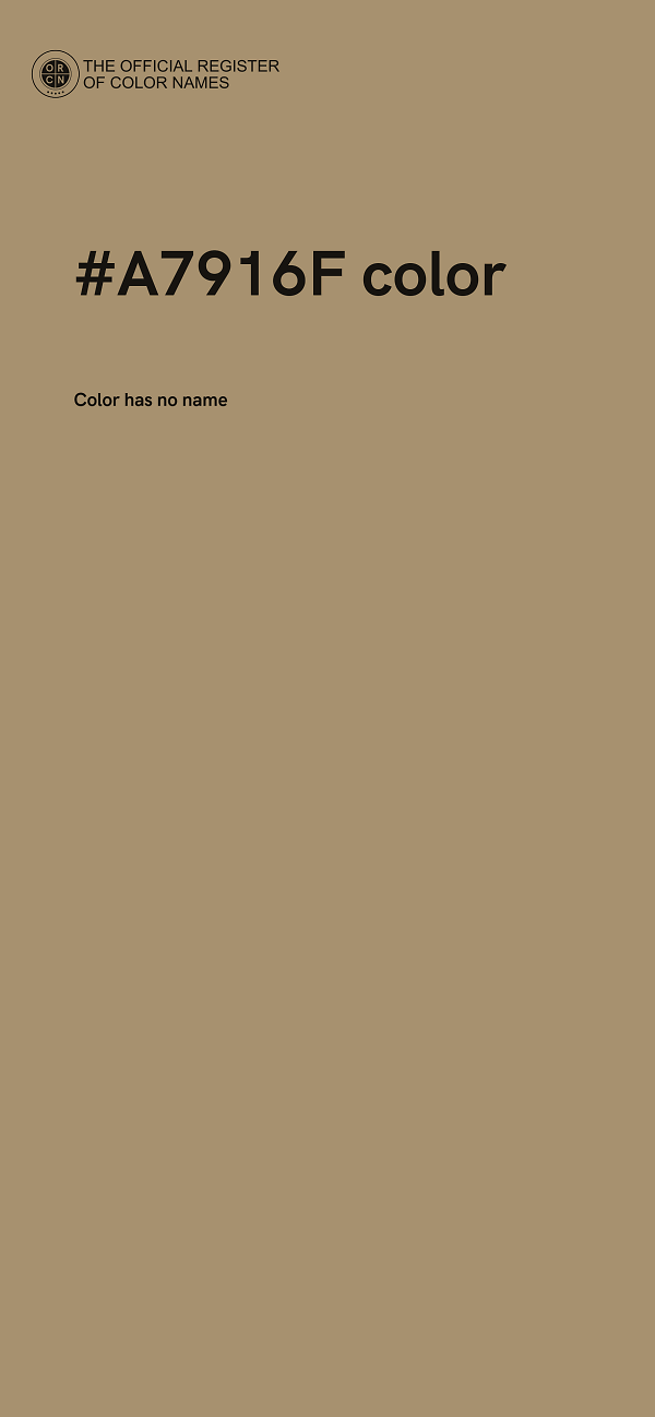 #A7916F color image