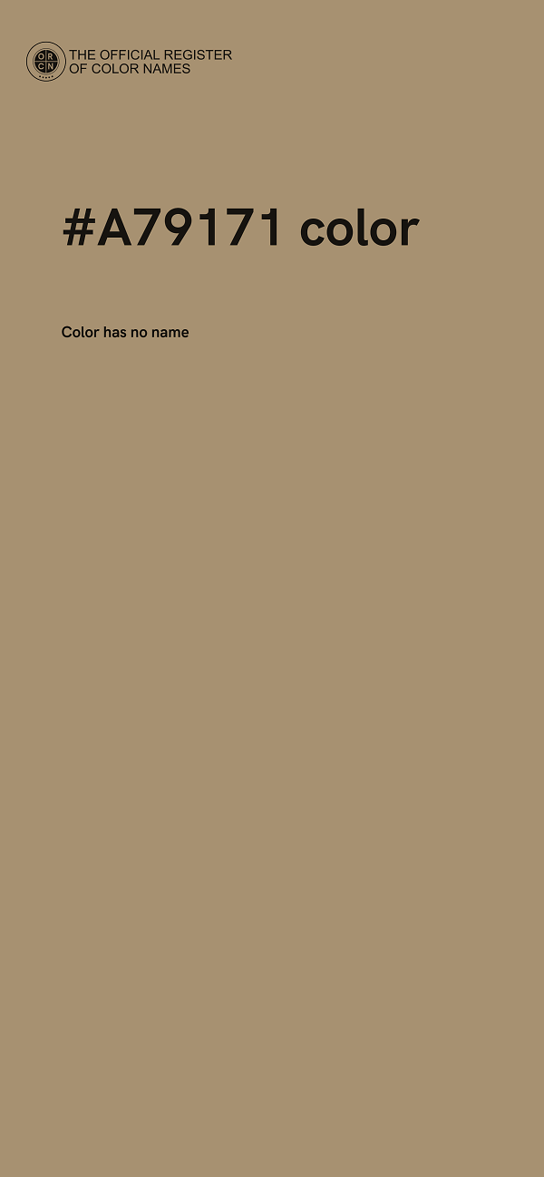 #A79171 color image