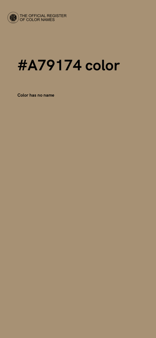 #A79174 color image