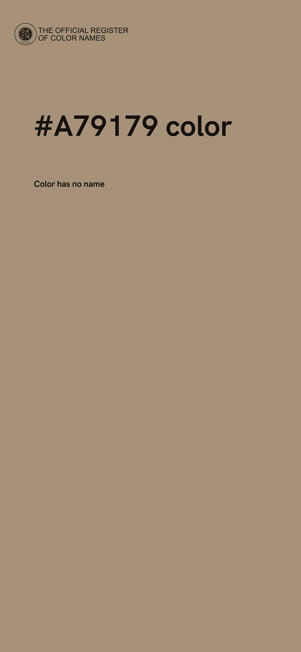 #A79179 color image