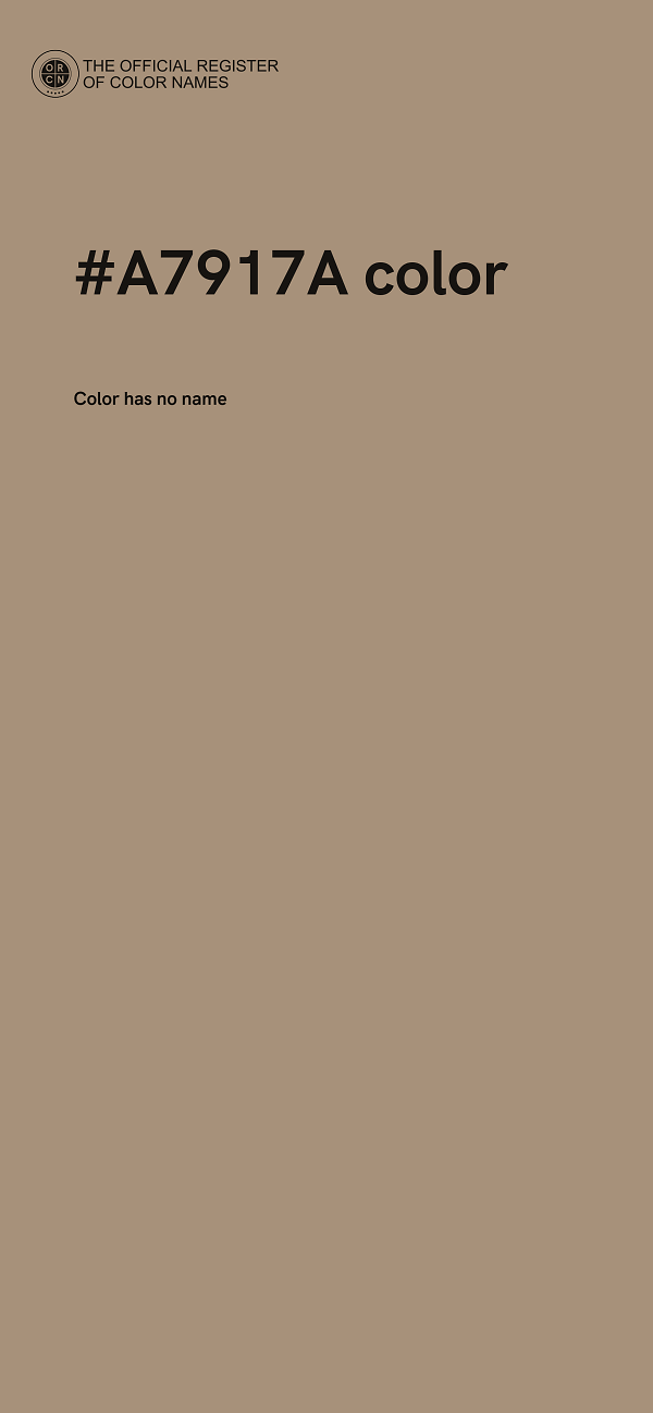#A7917A color image